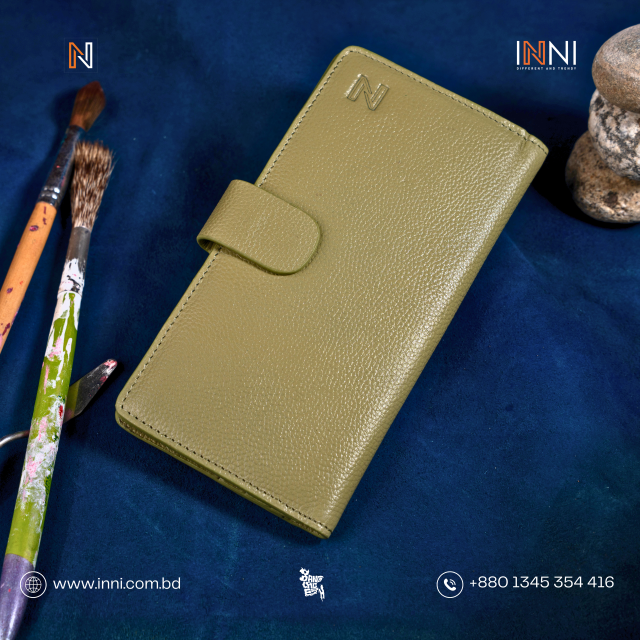 INNI-"Grace" Ladies Long Wallet (Sage Green)